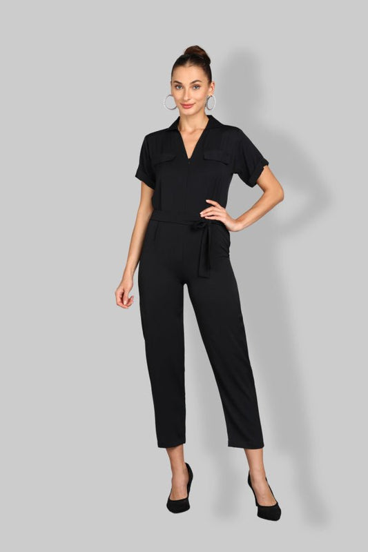 Black Jumpsuit with Belt