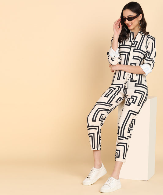 Geometric Printed Jumpsuit