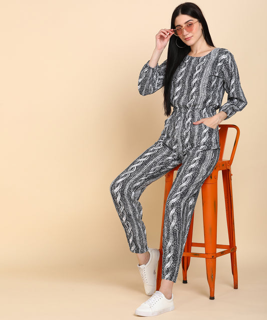 Pullover Multicolor Casual Jumpsuit